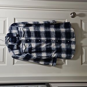 Old Navy Western Style Flannel Shirt Dress Size Small